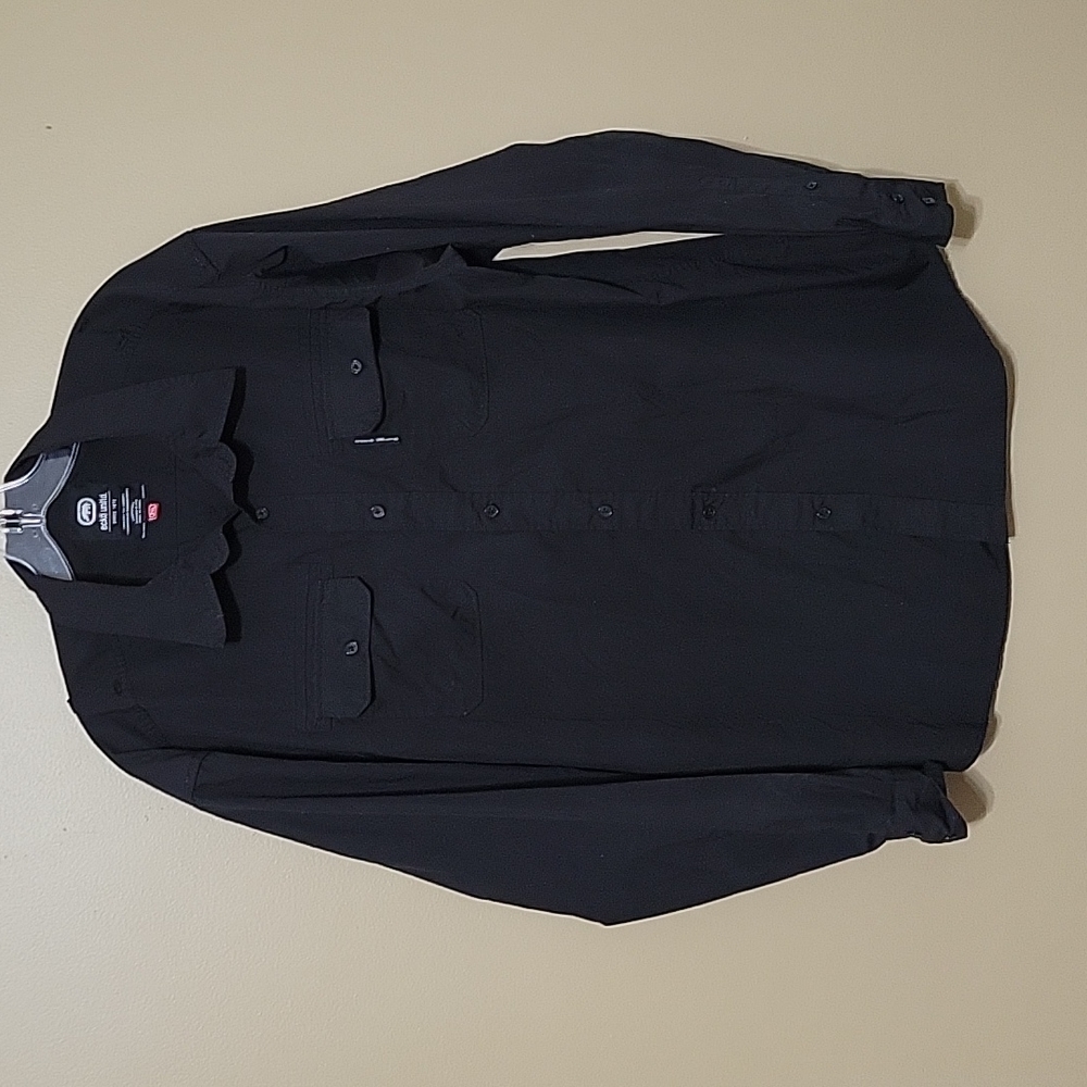 Ecko unlimited mens black long sleeve button down shirt. Size 2XL